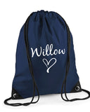 Personalised Heart Swimming Bag