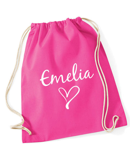 Personalised Heart PE Bag