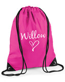 Personalised Heart Swimming Bag