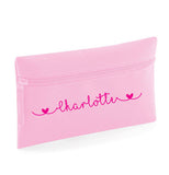 Personalised Hearts Design Pencil Case