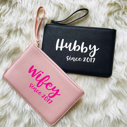 Hubby & Wifey Personalised Toiletry Bags Set