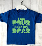 I am 4 Roar Dinosaur T-Shirt