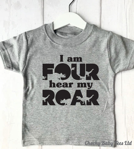 I am 4 Roar Dinosaur T-Shirt