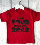 I am 4 Roar Dinosaur T-Shirt