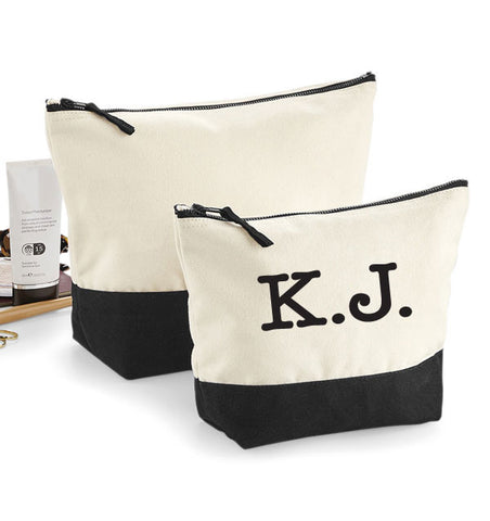 Personalised Initials Colour Block MakeUp Bag