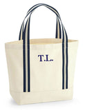 Personalised Initials Organic Beach Bag