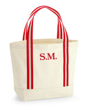 Personalised Initials Organic Beach Bag