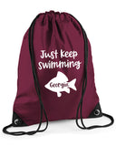 Just Keep Swimming Personalised Swimming Bag