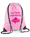 Just Keep Swimming Personalised Swimming Bag