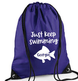Just Keep Swimming Personalised Swimming Bag