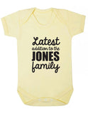 Personalised Latest Addition Babygrow