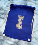 Leopard Print Initial Canvas PE Bag