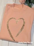 Leopard Print Heart Kids' Sweatshirt