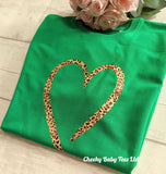 Leopard Print Heart Women's Sweatshirt