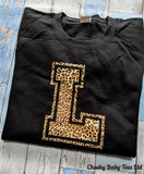 Leopard Print Personalised Initial Ladies' Sweater
