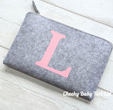 Initial Felt Accessory Pouch