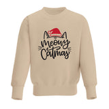 Meowy Christmas Cat Kids' Sweatshirt