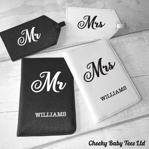 Personalised Mr & Mrs Passport Covers