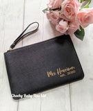 Mrs Personalised Est. Clutch Bag