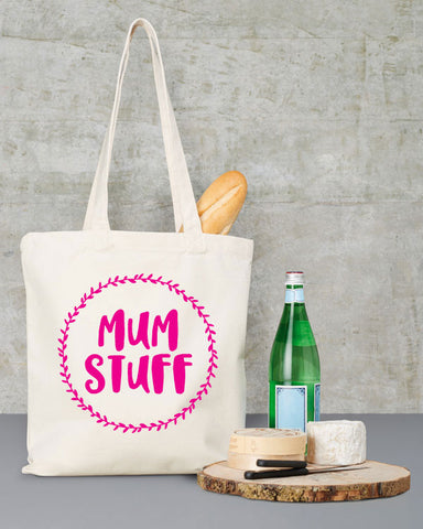 Mum Stuff Canvas Tote Bag