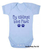 My Siblings Have Paws Baby Grow