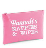 Personalised Nappies and Wipes Pouch
