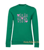 Noughts & Crosses Heart Ladies' Sweatshirt