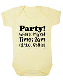 Party at my Cot Baby Babygrow