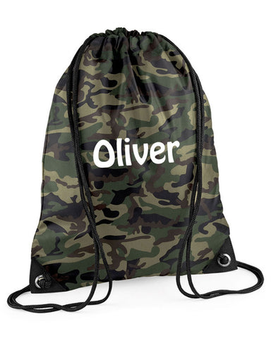 Camouflage Personalised Swimming Bag