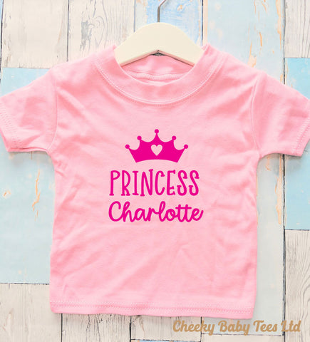 Personalised Princess Baby T Shirt