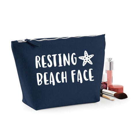 Resting Beach Face Funny MakeUp Bag