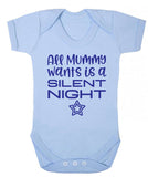 Silent Night Funny Christmas Baby Grow