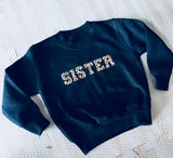 Sister Leopard Print Girls' Sweatshirt