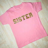 SISTER Leopard Print Girls' T Shirt