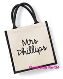 Personalised Teacher Jute Bag