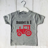 Tractor Personalised Birthday T Shirt