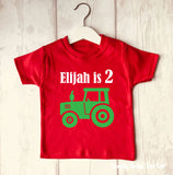 Tractor Personalised Birthday T Shirt