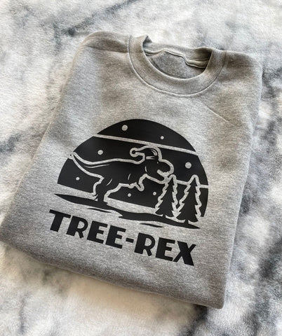 Tree Rex Kids Christmas Sweatshirt