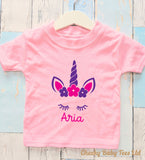 Personalised Unicorn Face T-Shirt