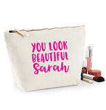 Personalised You Look Beautiful Make Up Bag